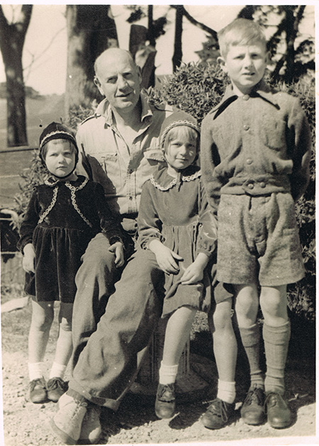 Allan Richardson with his three children