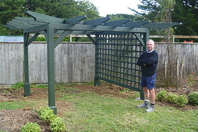 rose arbour, constructed by Graeme Henderson, builder