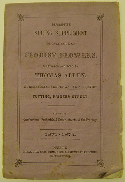 Thomas Allan 1871 catalogue